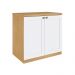 Mesa De Escritório Genialflex Kit Armário Prateleira Sav/bco