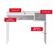 Mesa Escrivaninha Genialflex Linha Noronha MDP 15mm Branca