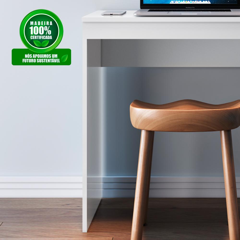 Mesa Escrivaninha Genialflex Linha Noronha MDP 15mm Branca