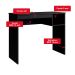 Mesa Escrivaninha Genialflex Linha Noronha MDP 15mm Preta