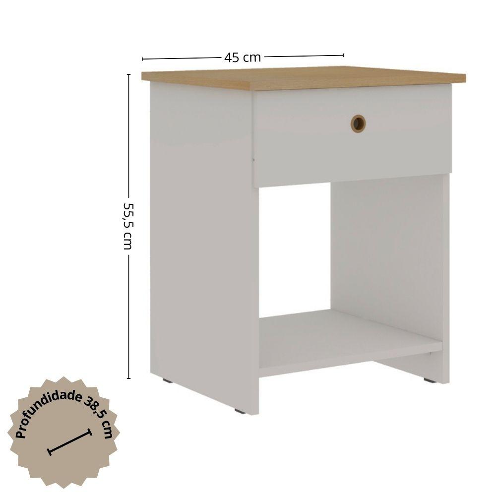 Mesa de Cabeceira 1 Gvt Sem uso de ferramentas para montagem
