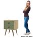 Mesa de Cabeceira Genialflex Amber 2 Portas Savana Alecrim