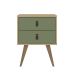 Mesa de Cabeceira Genialflex Amber 2 Portas Savana Alecrim