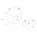 Mesa de Cabeceira Genialflex Amber 2 Portas Savana Alecrim
