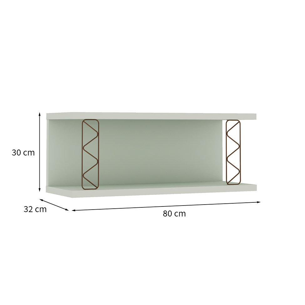 Nicho Iluminata Verde Mint 80 cm