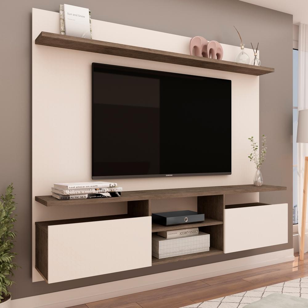 Painel para Tv até 60 Polegadas Cor Rústica - Demolição/Off White