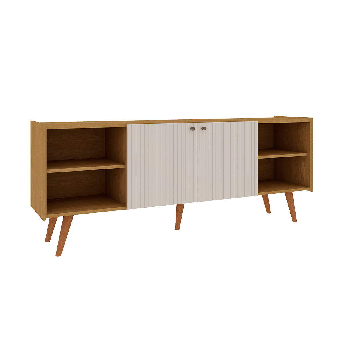 Rack para Tv Genialflex Vértice Cinamomo Branco Laca