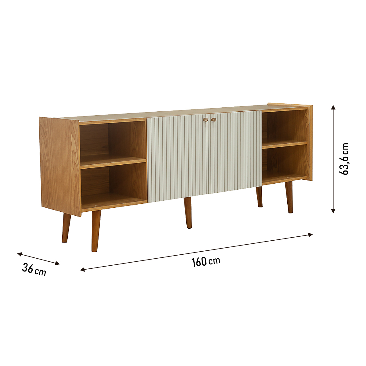 Rack para Tv Genialflex Vértice Cinamomo Branco Laca