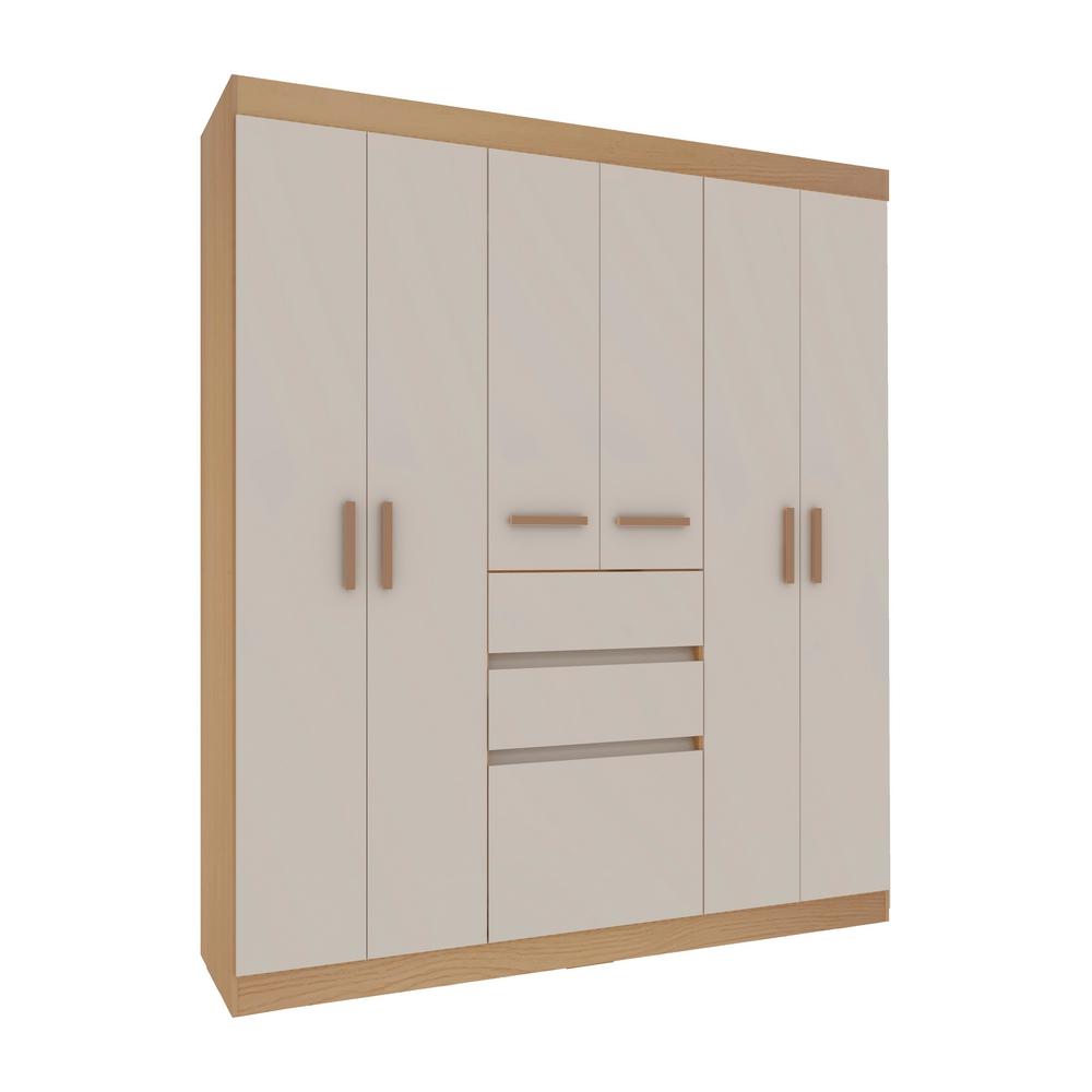 Roupeiro Casal 7 Portas 2 Gav Freijó White Laca