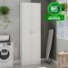 Sapateira Armário Multiuso Genialflex 2 Porta 5 Prateleiras Branco MDP