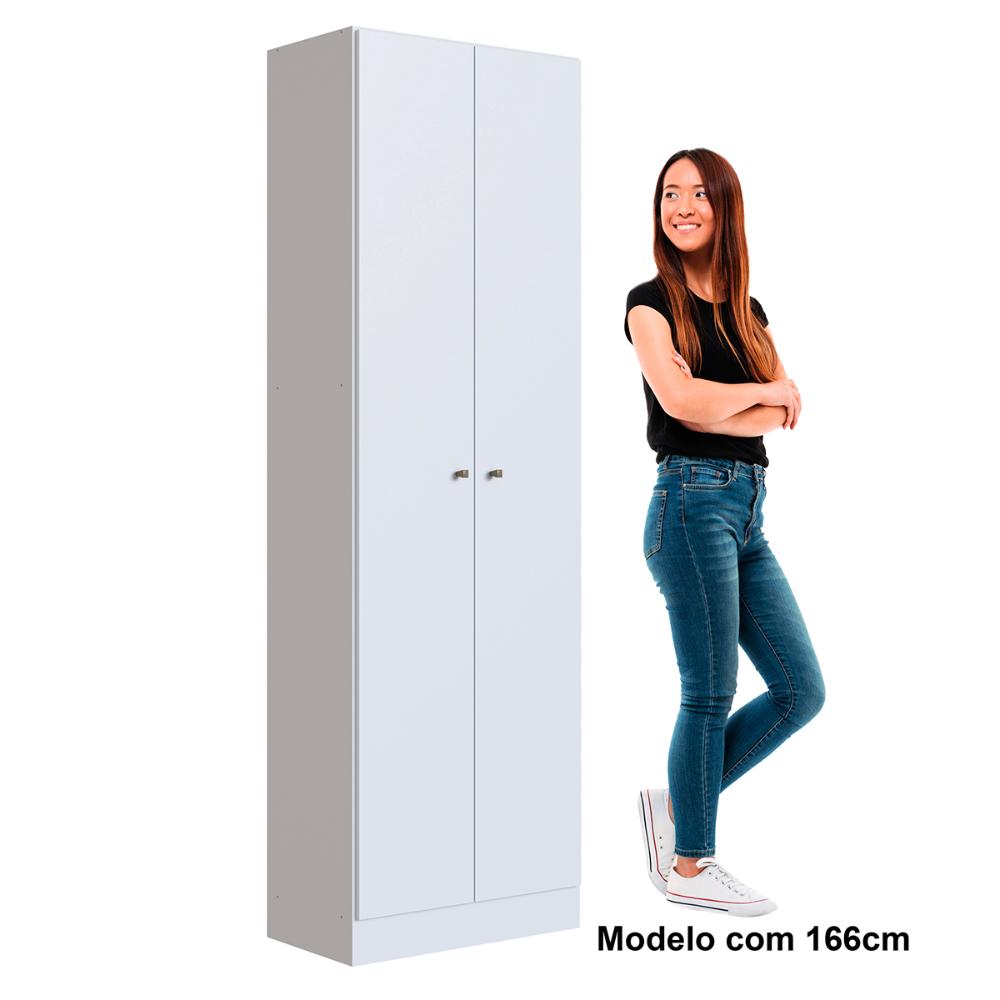 Sapateira Armário Multiuso Genialflex 2 Porta 5 Prateleiras Branco MDP