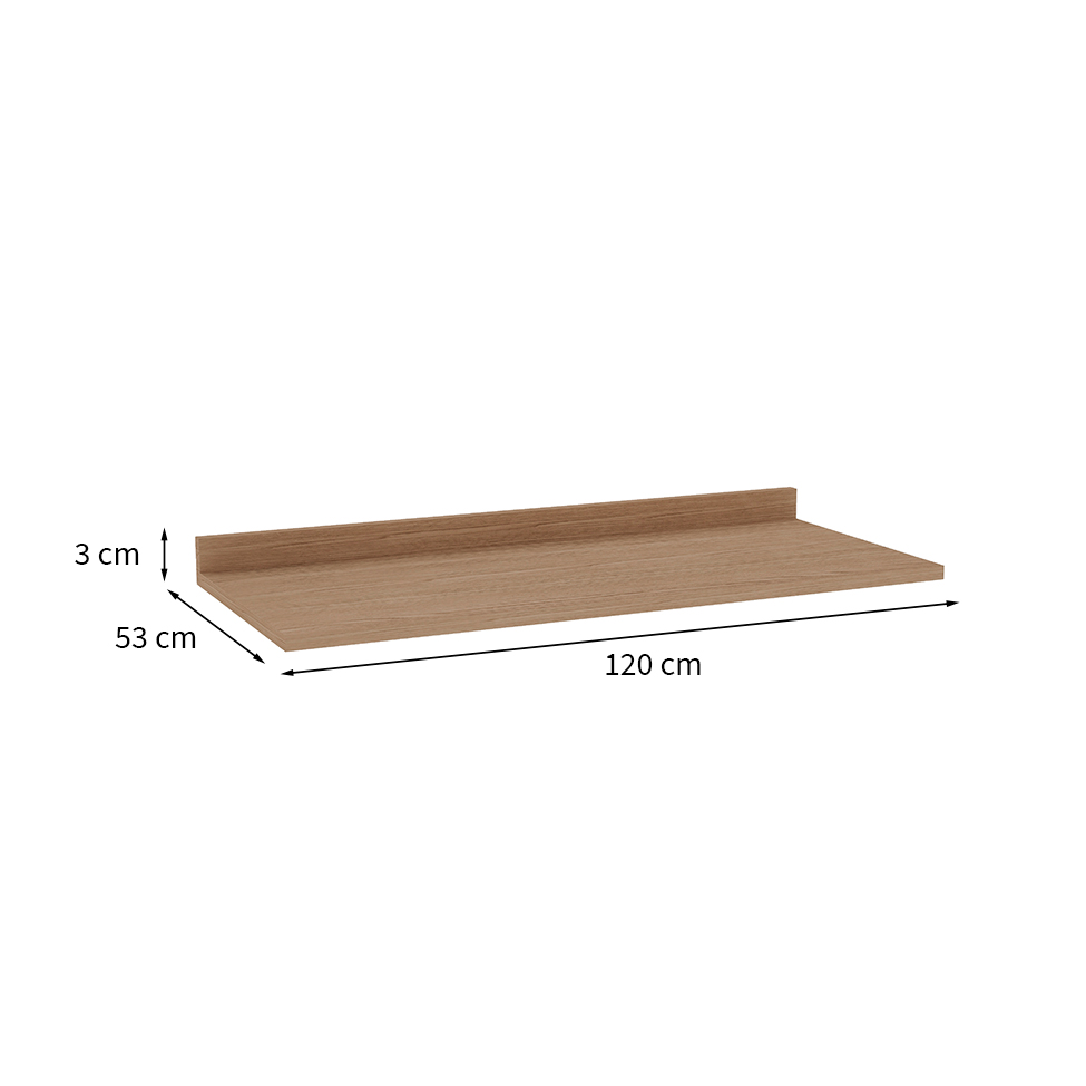 Tampo para Balcão Iluminata Ébano 120 cm
