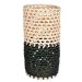 Cachepot Decorativo Cilíndrico G Natural e Verde