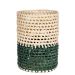 Cachepot Decorativo Cilíndrico M Natural e Verde