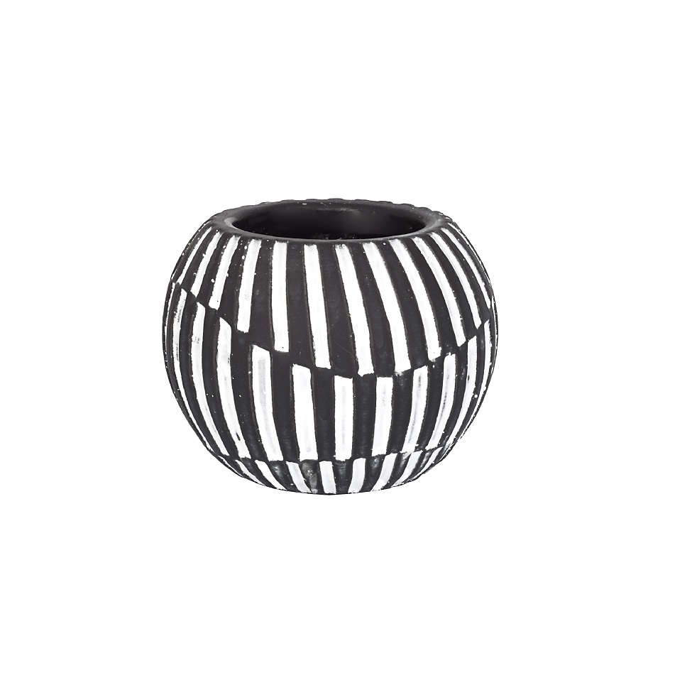 Cachepot Grillo Preto e Branco 10 cm