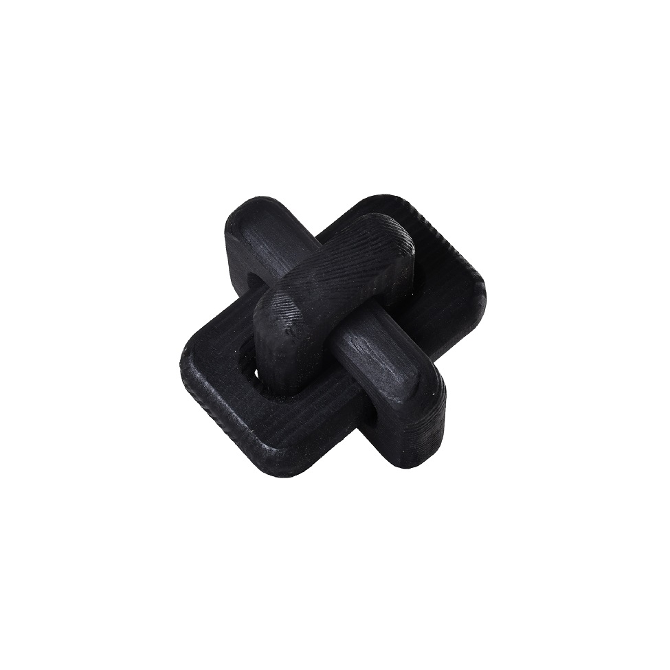 Escultura Decorativa de Mesa Corrente Preta