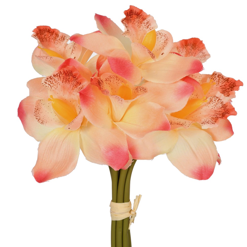 Ramalhete Decorativo Cymbidium Salmão