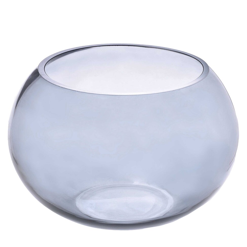 Vaso Decorativo Aquário Grafite 18 cm