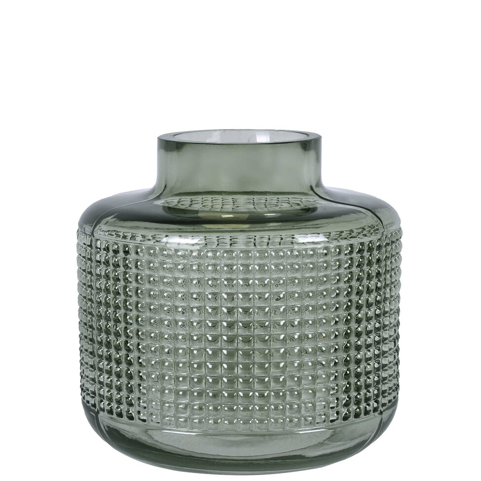 Vaso Decorativo Bolinhas Verde Escuro