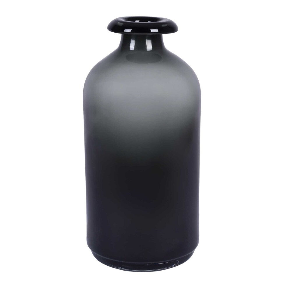Vaso Decorativo Garrafa Cinza