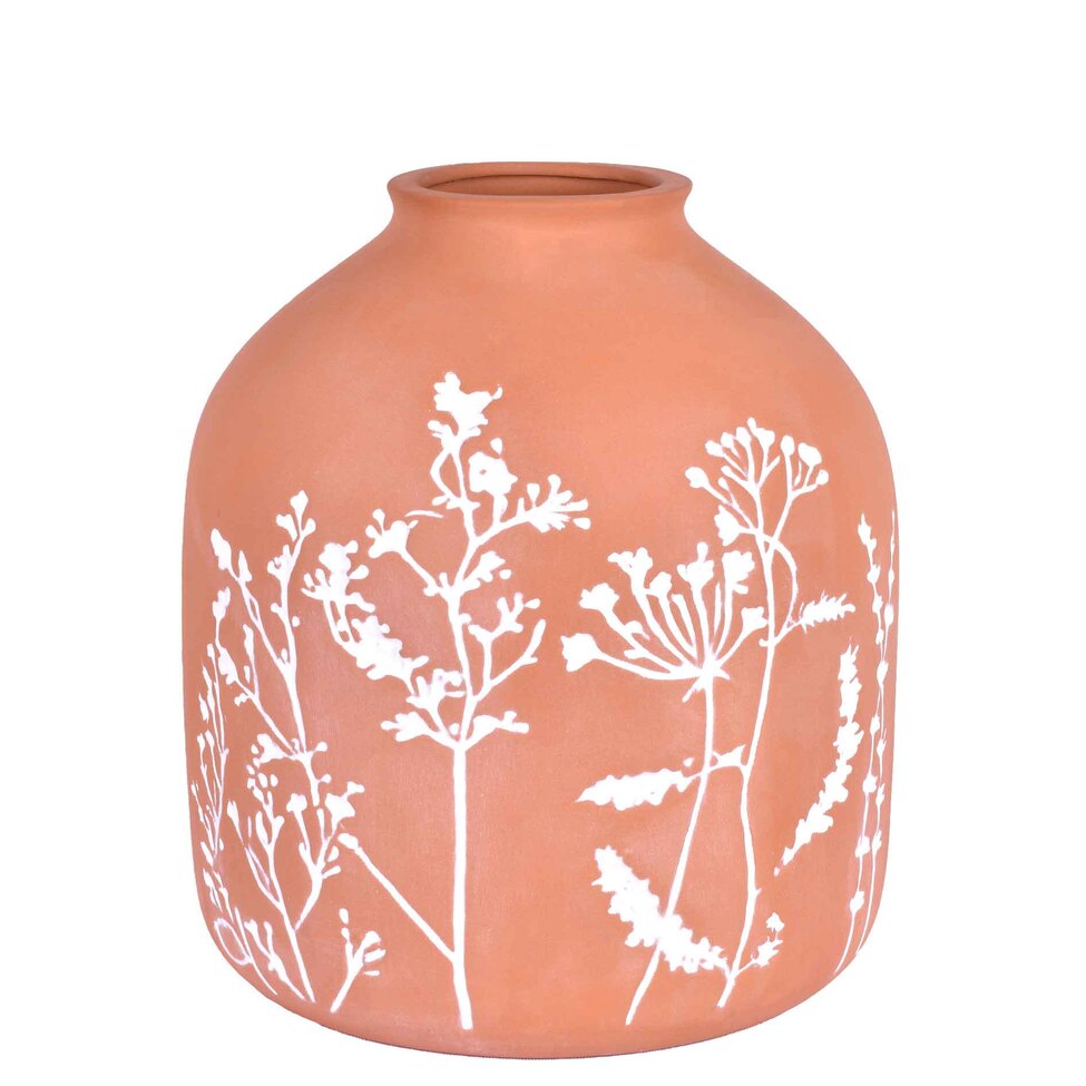 Vaso Decorativo Pinturas Terracota 21 cm