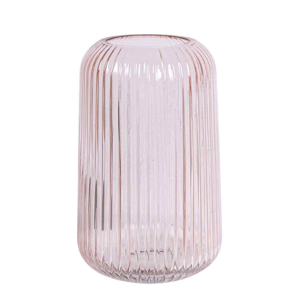 Vaso Decorativo Ranhuras Rose