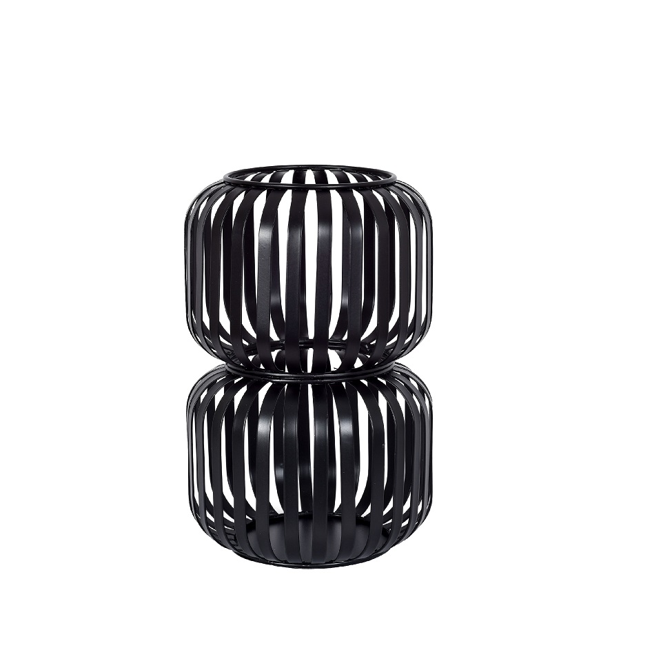 Vaso Lanterna Grillo Preto 20 cm