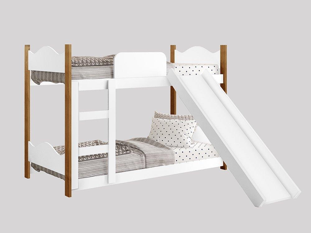 Beliche Infantil Encanto Branco Grenat com Escorregador- Gabrielli Móveis