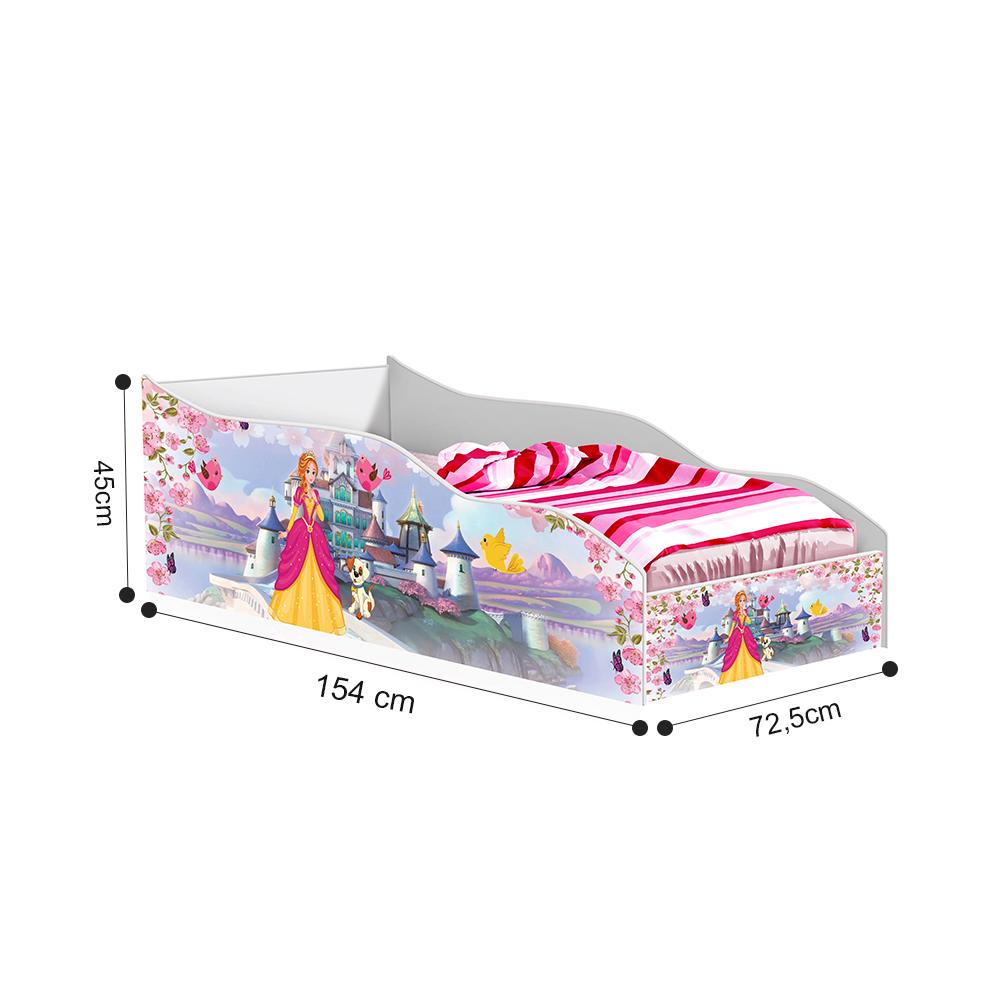 Cama Carro Menina Infantil Castelo Cachorro Com Colchão