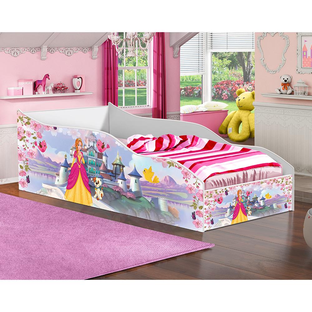 Cama Carro Menina Infantil Castelo Cachorro Com Colchão