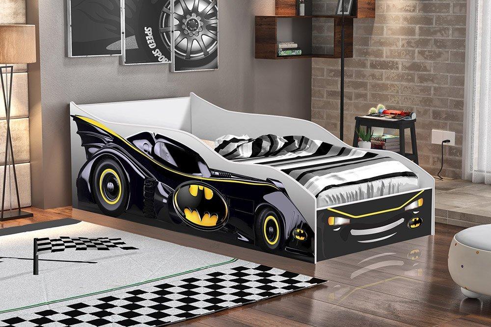 Cama Carro Preto com Colchão Gabrielli