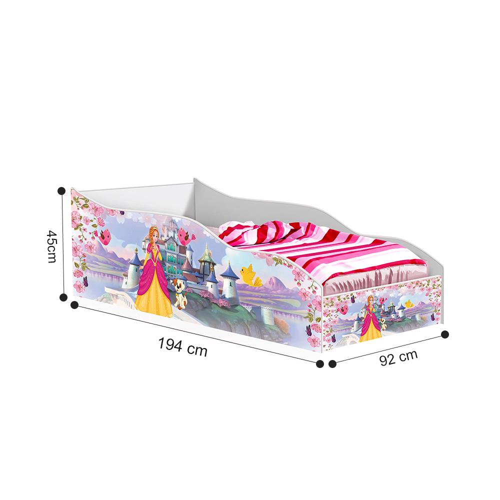 Cama Carro Solteiro Castelo Princesa Com Colchão
