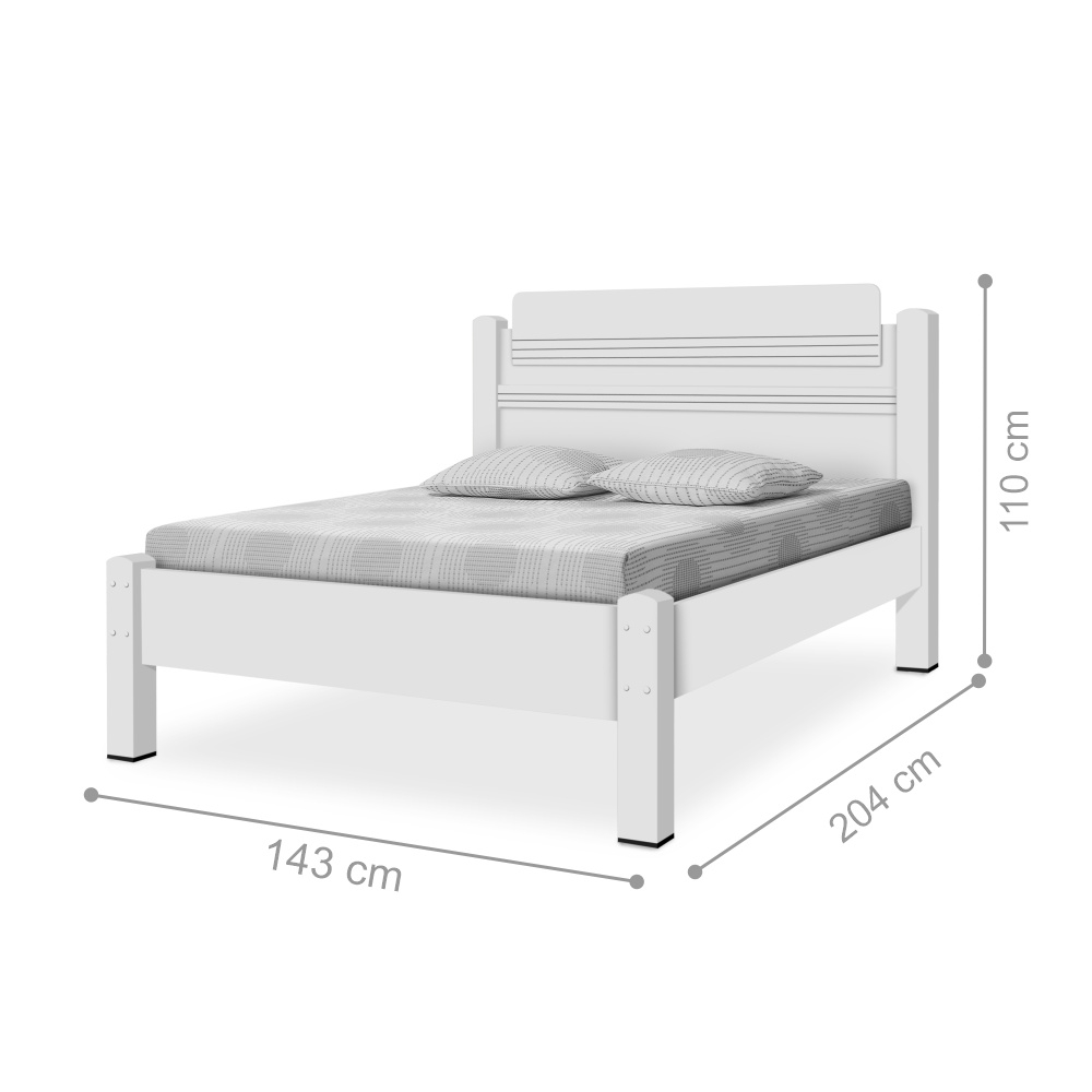 Cama Casal Lívia Branco