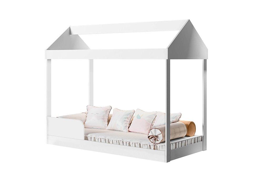 Cama Montessoriana Dakota Branca Com Colchão - Gabrielli Móveis