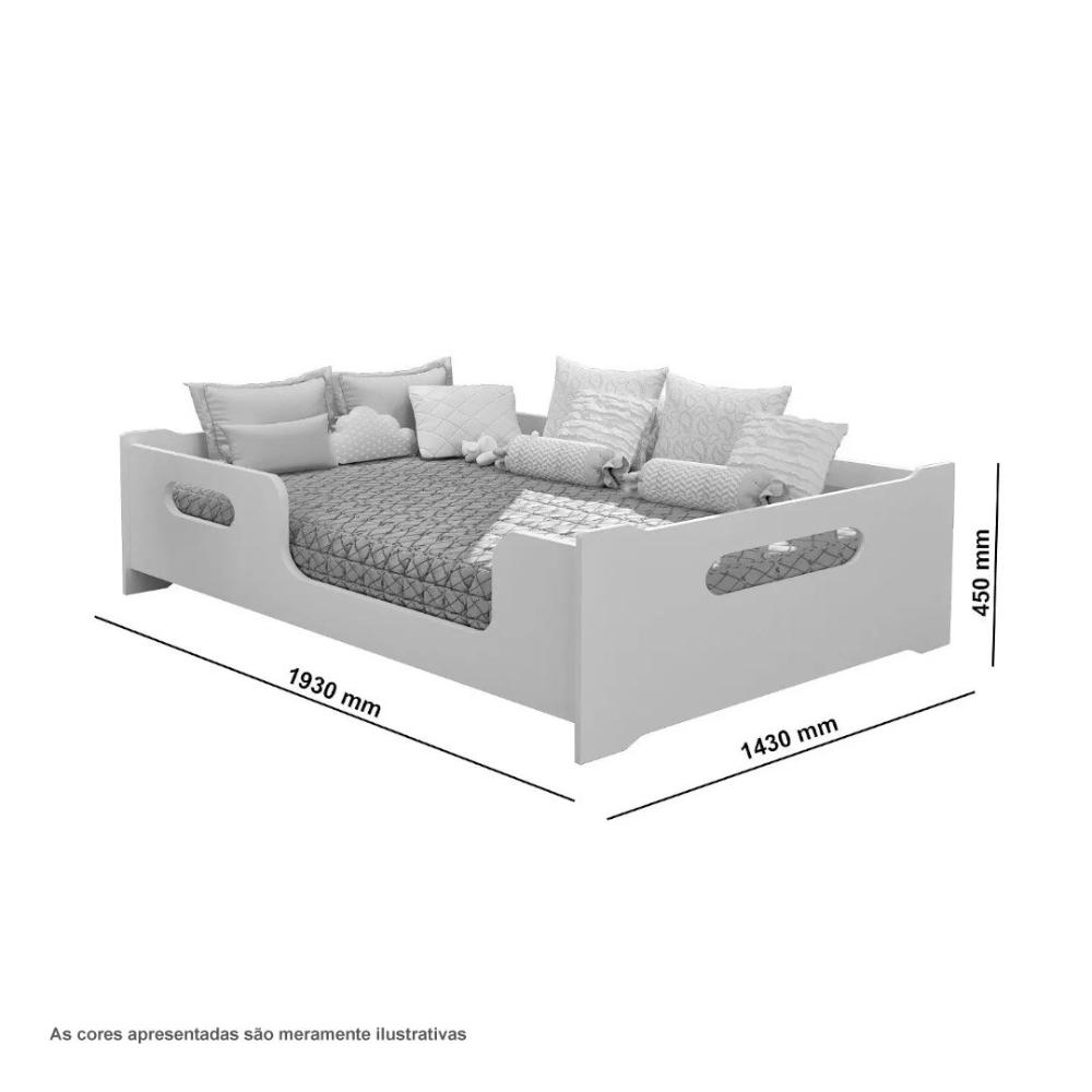 Cama Montessoriana Encanto Casal Branca Gabrielli