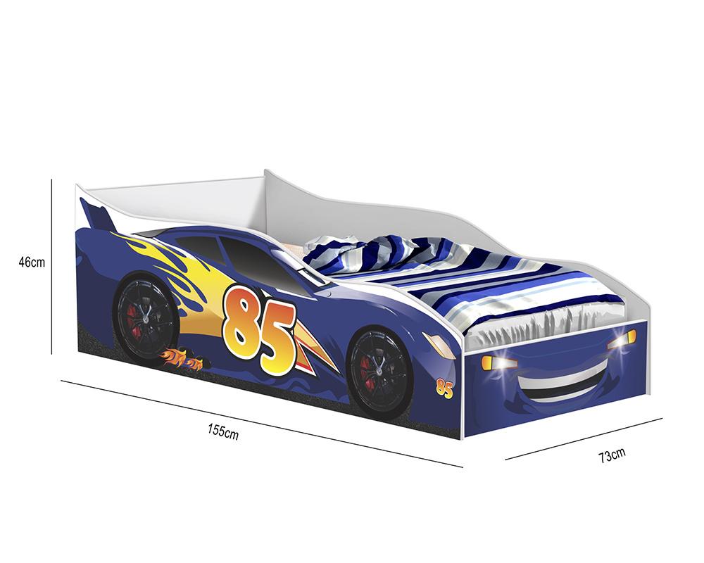 Cama Quarto Infantil Carro Azul