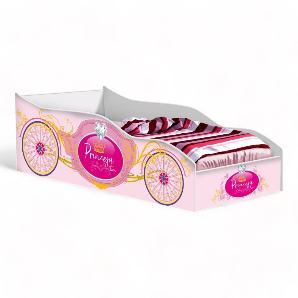 Cama Racer Rosa com Colchão Gabrielli