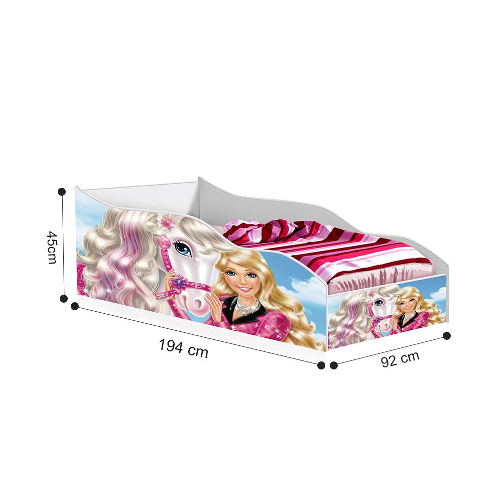 Cama Solteiro Carro Princesinha Unicórnio Com Colchão