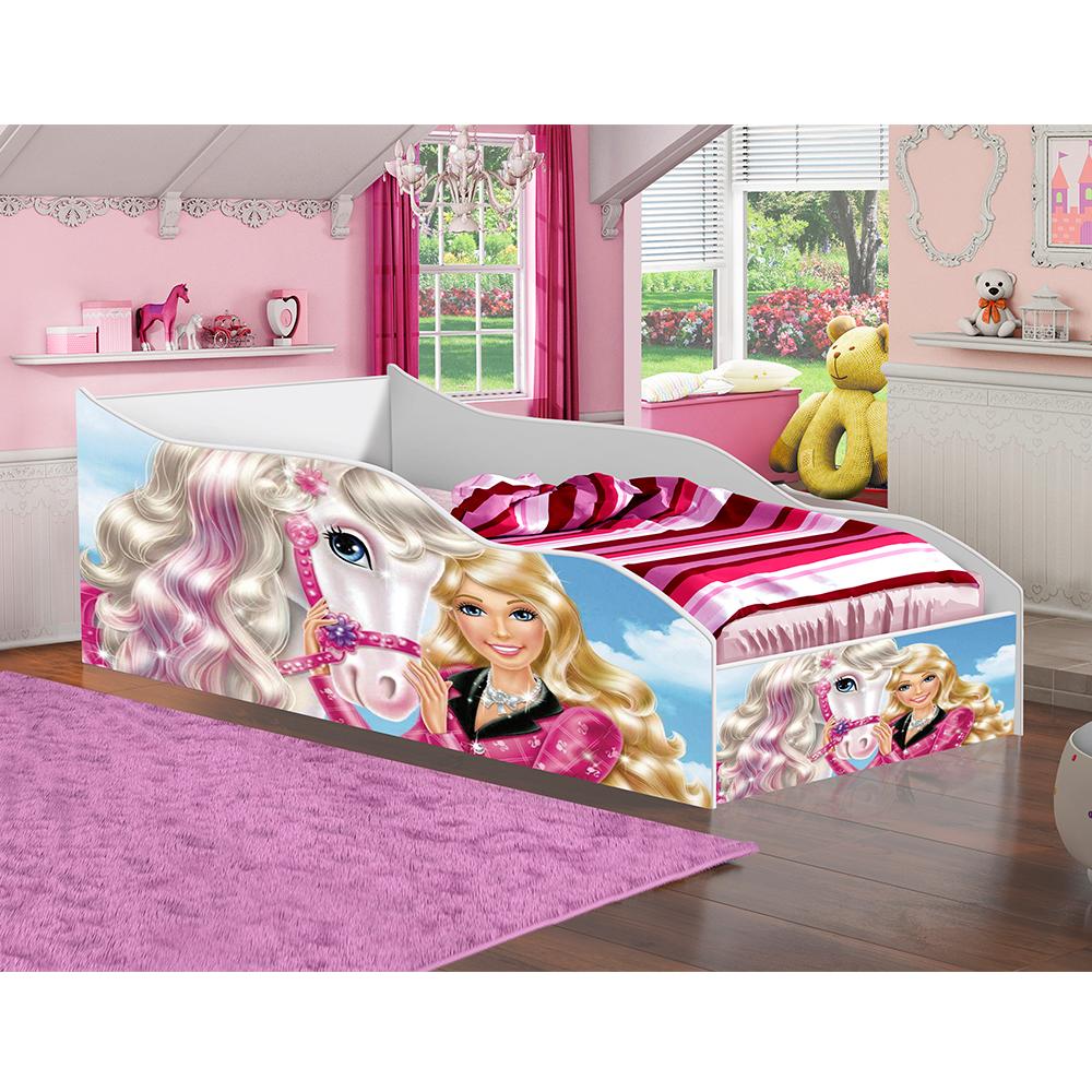 Cama Solteiro Carro Princesinha Unicórnio Com Colchão