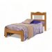 Cama Solteiro Munique Nature e Off White com Colchão Gabrielli