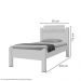 Cama Solteiro Paris Branco com Colchão Gabrielli