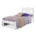 Cama Solteiro Virgil Branco com Colchão