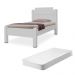 Cama de Solteiro Ryan Branco com Colchão