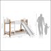 Mini Beliche Infantil Casa Samuel Branco com Escorregador