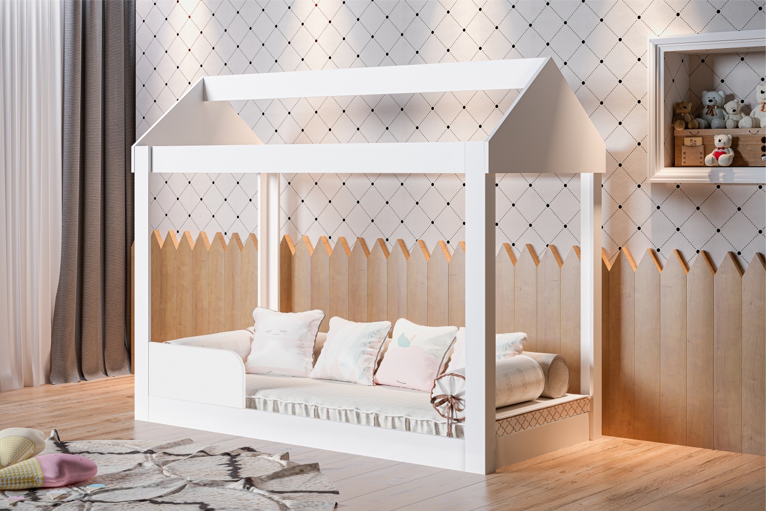Mini Cama Bernado Branco com Colchão