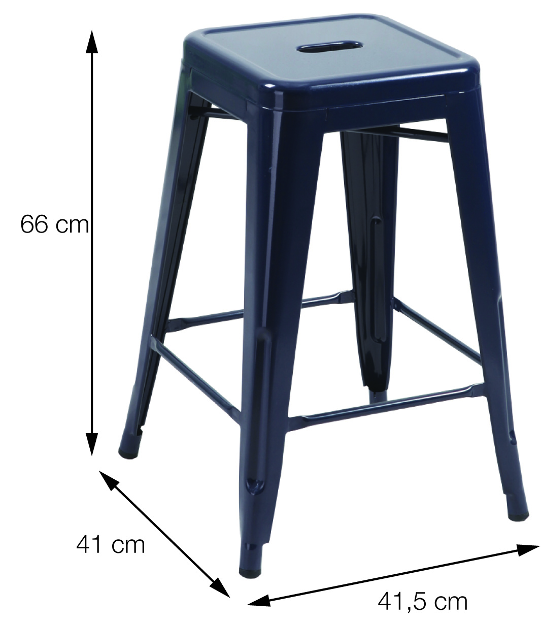 Banqueta Retro Alta Bar Cozinha 41,5x74cm Aço Bronze