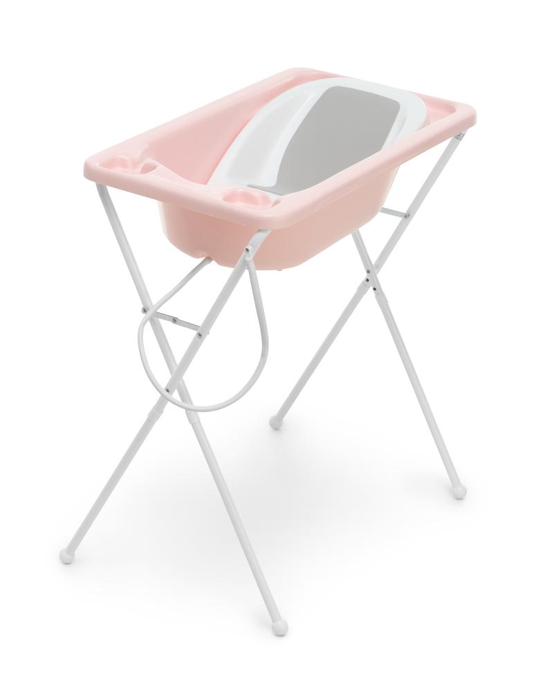 Banheira Bebe Plastica Acqua Trio Rosa Perola - Kasa Sofa