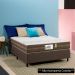 Base Para Cama Box Casal 138cm Poliéster Bordado Flora Marrom - Gazin