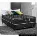 Base Para Cama Box Casal Bipartido 158cm Poliéster Bordado Perola Negra Preto - Gazin
