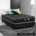 Base Para Cama Box Casal King Size Bipartido 193cm Poliéster Bordado Perola Negra Preto - Gazin